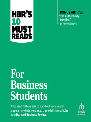 cover image of HBR's 10 Must Reads for Business Students